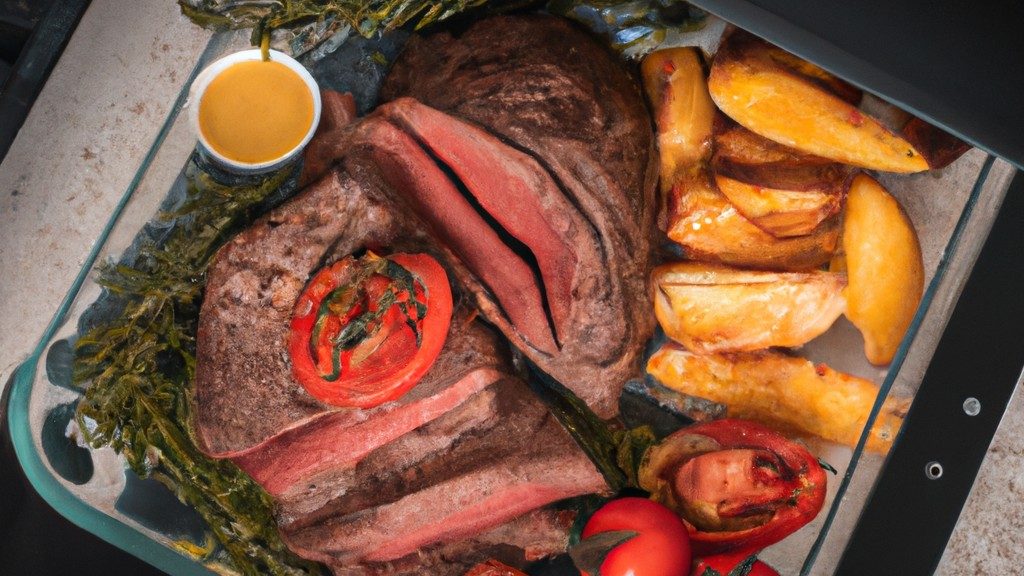 Bisteca Com Vagem E Tomate Na Airfryer