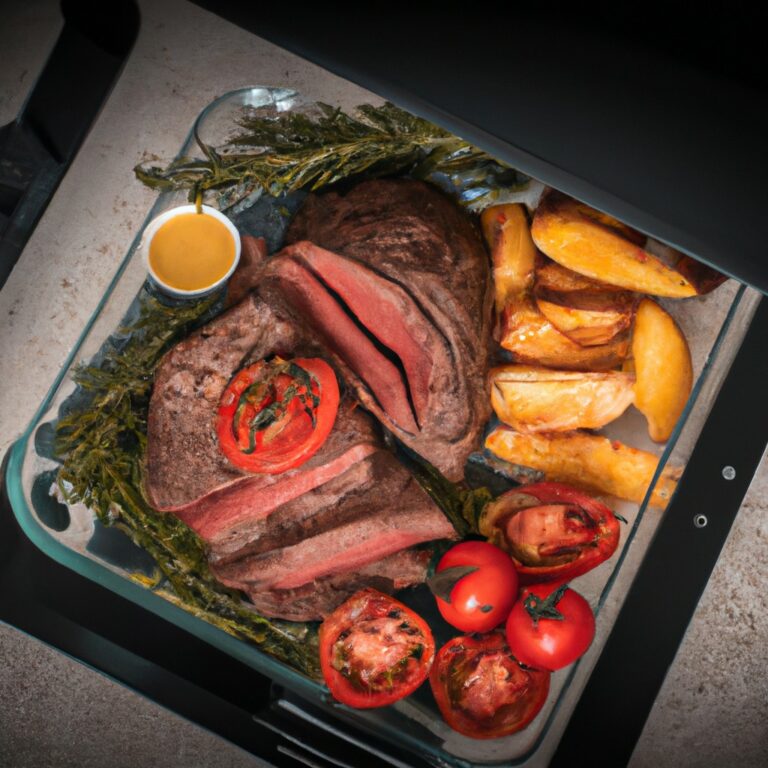 Bisteca Com Vagem E Tomate Na Airfryer