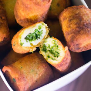 Bolinho De Espinafre Com Queijo Na Airfryer: Receita Muito Fácil