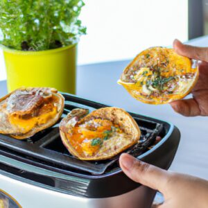 Café Da Manhã Airfryer: Tostadas Recheadas (Ovos E Vegetais)