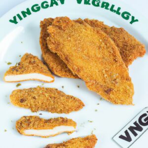 Imagem de coxas e sobrecoxas de frango empanadas e douradas, dispostas em uma cesta de uma Airfryer.