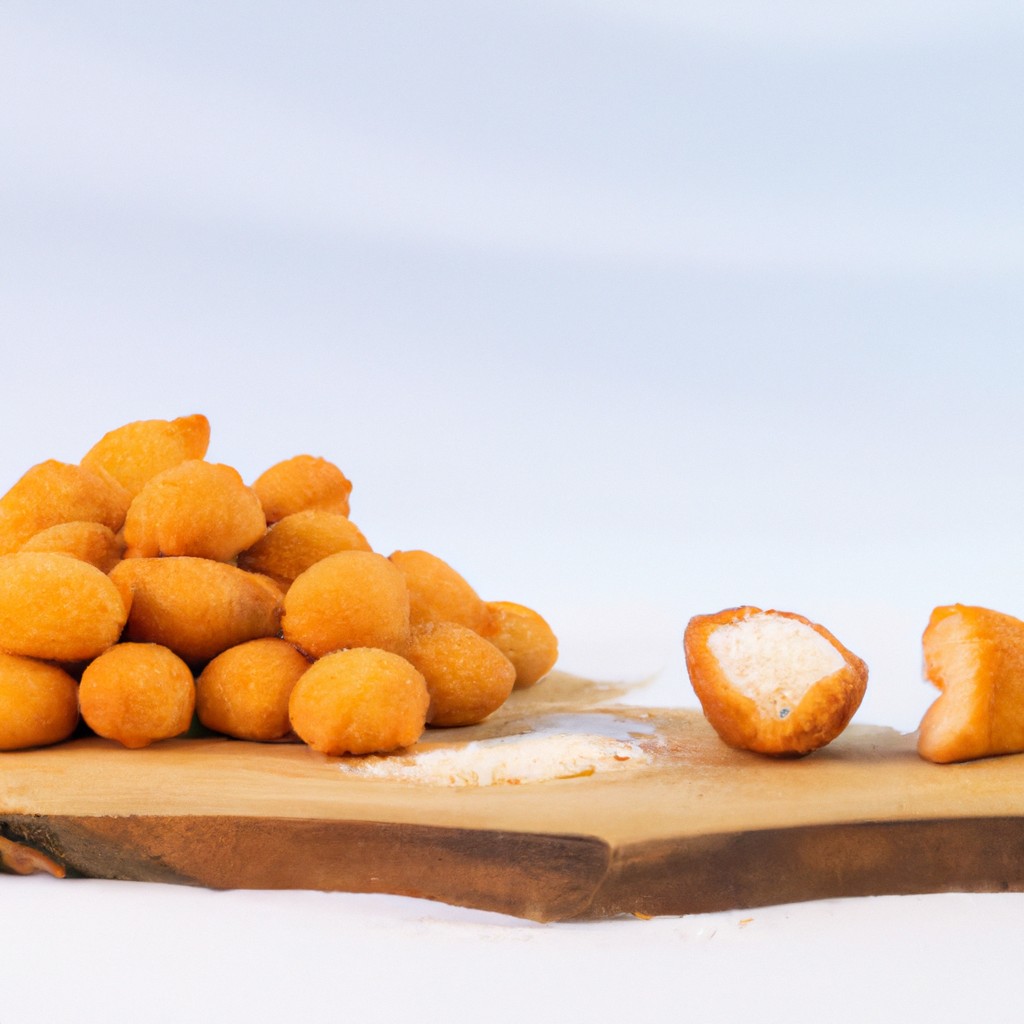 Imagem de uma airfryer aberta com uma cesta cheia de farinha panko dourada e crocante. A farinha panko é uma migalha de pão japonesa feita de pão sem casca e é usada para empanar alimentos para dar-lhes uma textura crocante.