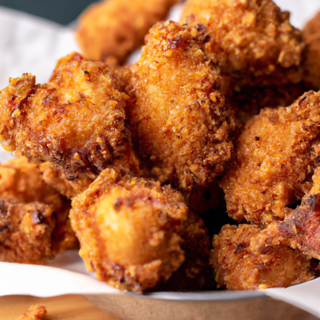 Filé De Sobrecoxa Na Airfryer: Receita Fácil E Deliciosa 1 Imagem de filés de sobrecoxa de frango crocantes e dourados, preparados na airfryer. Eles são dispostos em uma travessa com uma guarnição de limão e ervas frescas. A imagem transmite a facilidade e o sabor desta receita de airfryer.