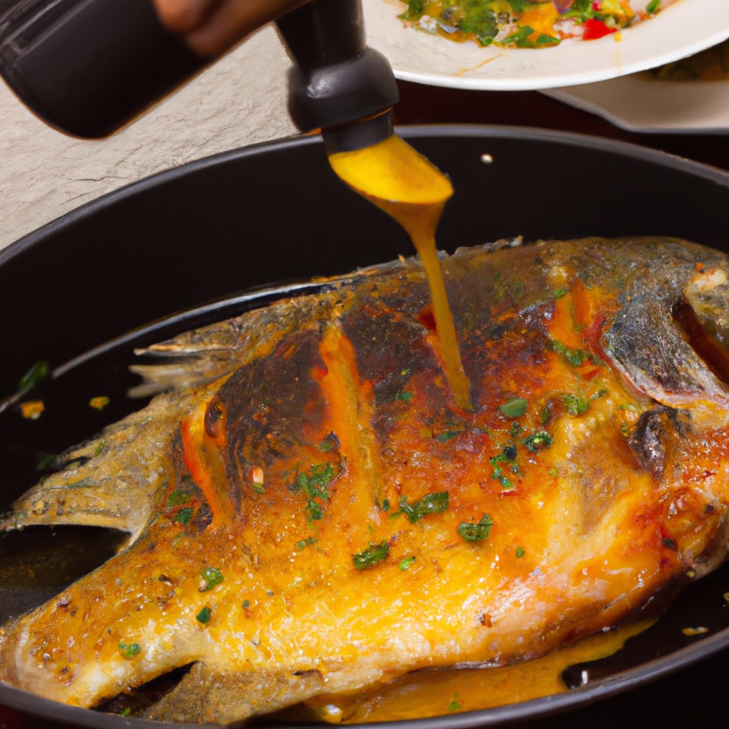 Filé De Tilápia Assado Na Airfryer: Receita Fácil, Aprenda Agora 1 Imagem de filés de tilápia assados na Airfryer, dispostos em uma cesta de cozimento. Os filés são dourados e crocantes, com um toque de limão e ervas. A imagem mostra o resultado final da receita de filé de tilápia assado na Airfryer, uma refeição fácil e saborosa.