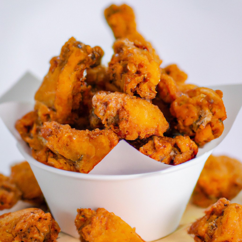 Fricassé De Frango Na Airfryer 1 Frango frito crocante com pele dourada em uma Airfryer. O frango é cozido em um molho cremoso de cogumelos, cenoura e cebola, coberto com uma camada de queijo derretido.