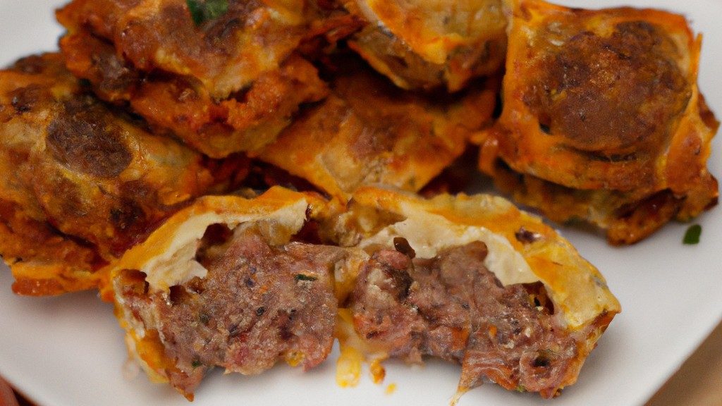 Imagem de uma lasanha bolonhesa feita na Airfryer. A lasanha é feita com camadas de massa de lasanha, molho bolonhesa, queijo e molho branco. A lasanha é assada na Airfryer até ficar dourada e borbulhante.