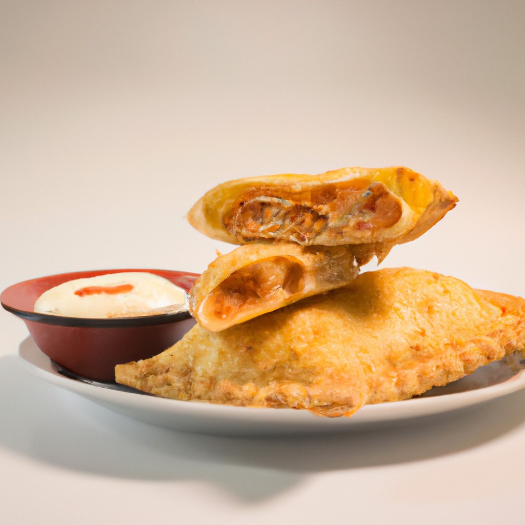 Lasanha Empanada Na Airfryer: Receita Fácil E Rápida De Fazer 1 Imagem de uma lasanha empanada feita na Airfryer, mostrando sua crosta dourada e camadas de massa, queijo, carne moída e molho de tomate.