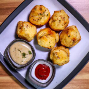 **Texto alternativo:**

Uma fotografia de uma porção de macaxeira frita na Airfryer. As macaxeiras estão douradas e crocantes, com interiores macios e amanteigados. Elas são servidas em um prato branco com um fio de azeite e sal marinho polvilhado por cima.