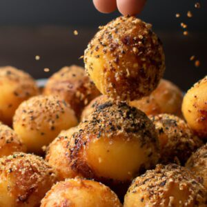Imagem de uma porção de manjubinhas crocantes e douradas em uma tigela, preparadas na Airfryer. A receita oferece um método rápido e fácil para preparar esse petisco delicioso e saudável, perfeito para qualquer ocasião.