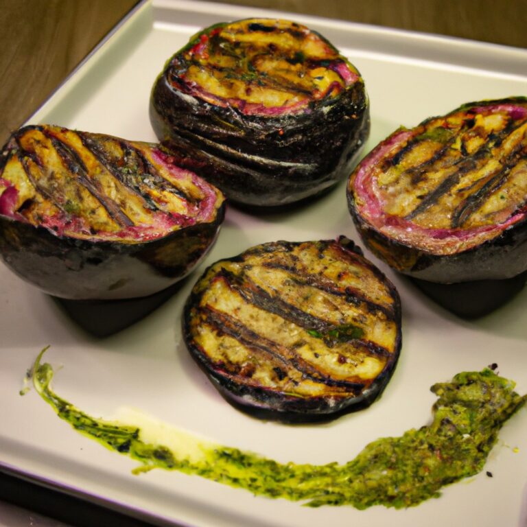 Medalhão De Berinjela Com Pesto Na Airfryer