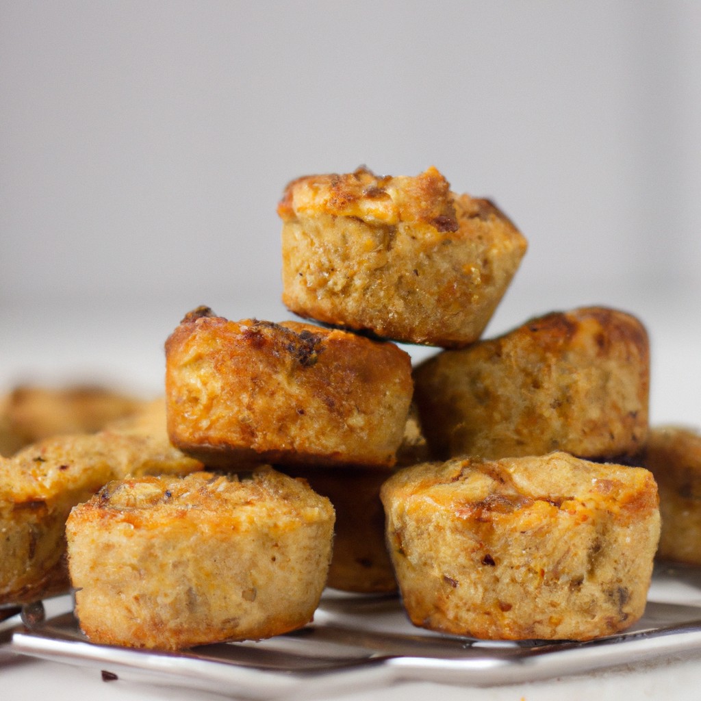 Mini Bolo De Banana Na Airfryer: Receita Fácil E Deliciosa 1 Foto de um mini bolo de banana assado em uma Airfryer. O bolo é marrom-dourado e tem uma crosta crocante. É coberto com uma camada de cream cheese.