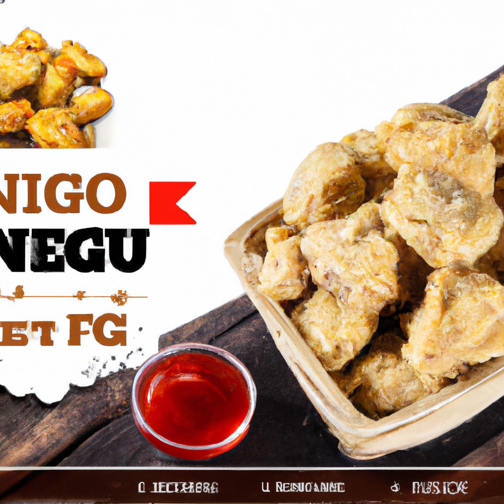 Foto de nuggets de frango dourados e crocantes dentro de uma airfryer com uma tigela de molho na lateral. Esses nuggets de frango são uma receita saborosa e fácil de almoço que pode ser feita rapidamente na airfryer.