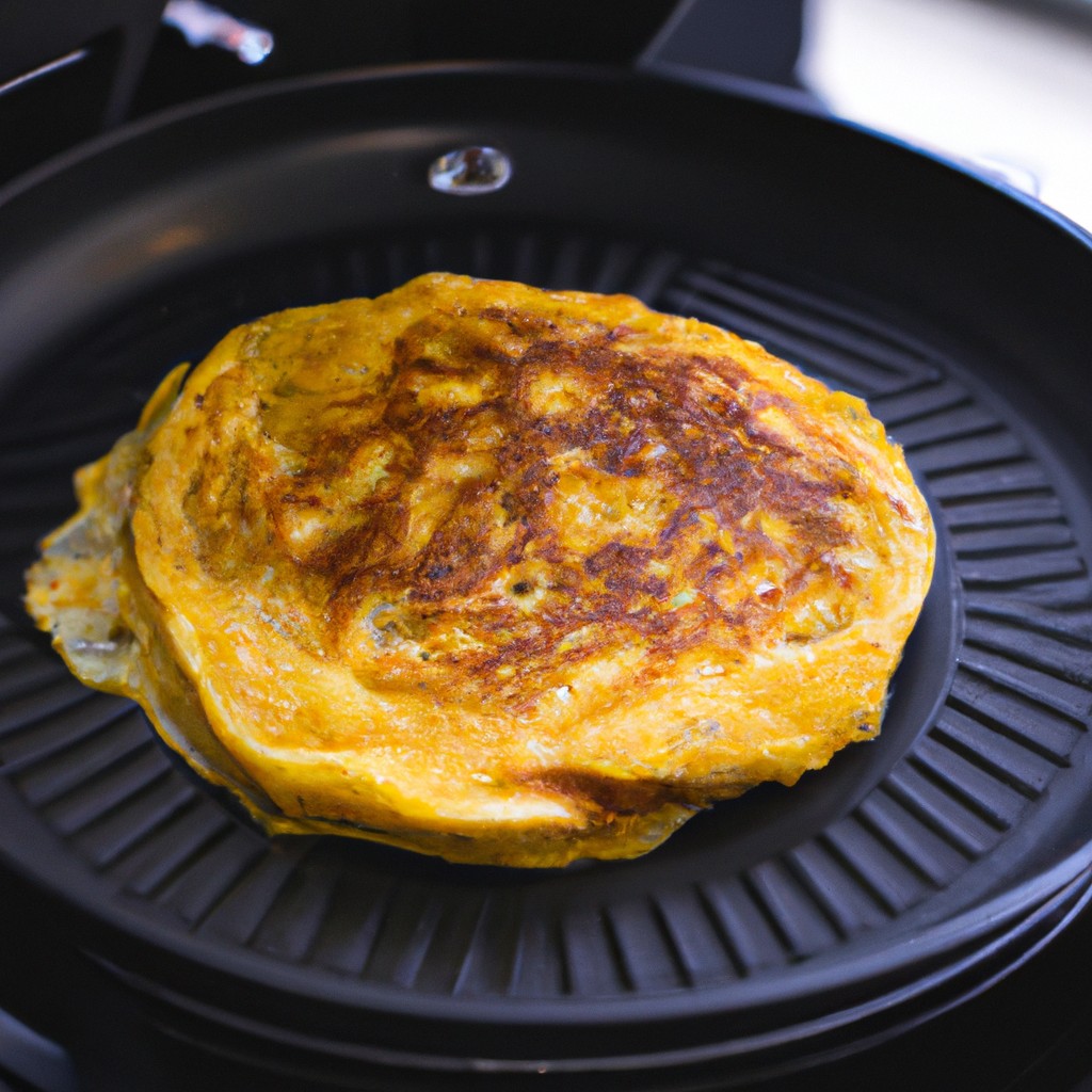 Omelete de claras fofinho e saudável, preparado na airfryer para uma refeição rápida e sem bagunça. Feito apenas com claras de ovo, temperos e uma pitada de queijo, este omelete é uma opção nutritiva e deliciosa para o café da manhã ou um lanche rápido.