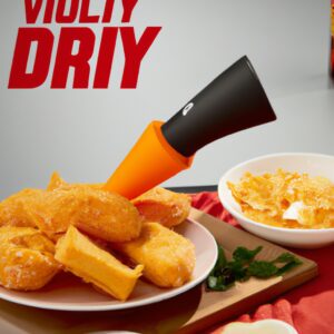 Imagem de palitos de queijo crocantes e dourados feitos na Airfryer, cobertos com uma camada de Doritos esmagados. A combinação do queijo derretido, o crocante dos Doritos e o sabor salgado cria uma iguaria irresistível.