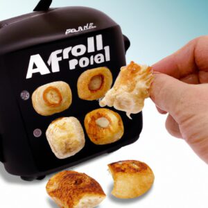Pão de alho crocante e dourado recém-saído da Airfryer, coberto com uma mistura aromática de ervas e alho.