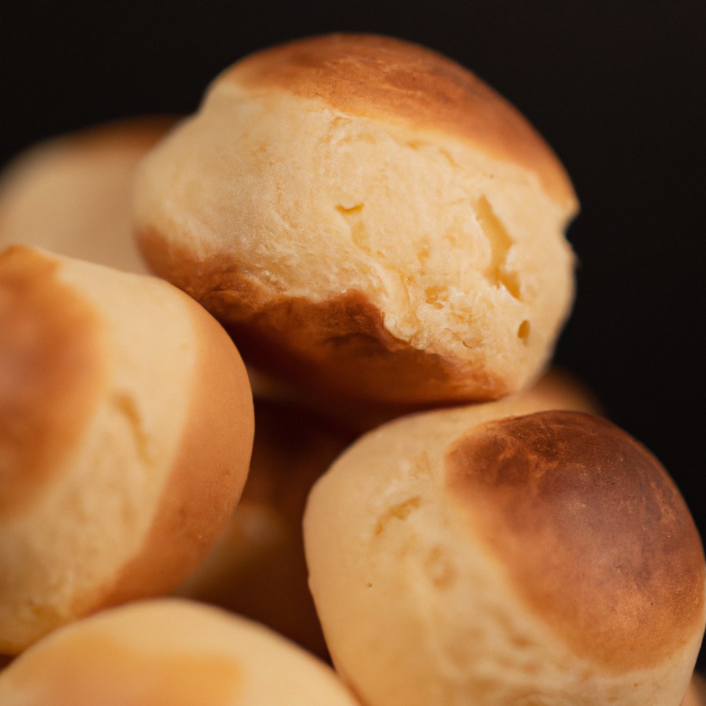Pão De Leite Na Airfryer 1 Imagem de um pão de leite dourado e crocante cozido em uma airfryer. A casca é ligeiramente crocante e o miolo é macio e fofo. O pão é colocado em uma tábua de madeira com uma faca ao lado.