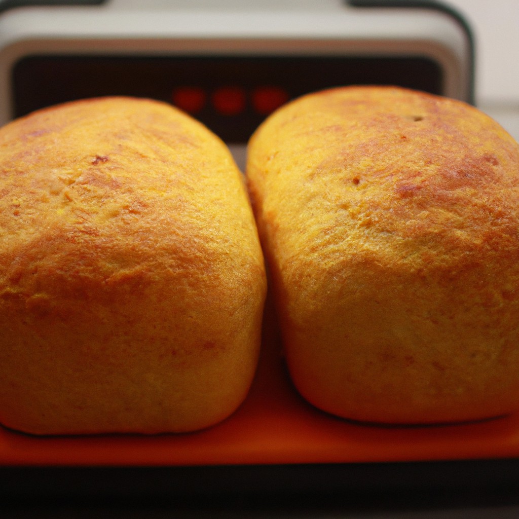 Imagem de pães de minuto dourados e crocantes cozidos em uma airfryer. Os pães são servidos em um prato com manteiga derretida e ervas frescas.