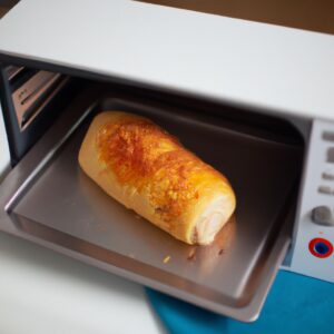 Imagem de uma pizza caseira cozida na Airfryer. A pizza tem uma crosta crocante e dourada, coberta com molho de tomate, queijo derretido e vários ingredientes, como pepperoni, cogumelos e pimentões.