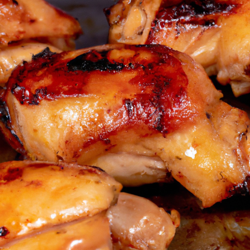 Imagem de um prato com peito de frango grelhado na Airfryer. O frango está dourado e suculento, acompanhado de vegetais grelhados. A imagem transmite a ideia de uma refeição saudável e saborosa.