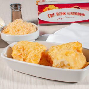 Imagem de uma porção de pudim de queijo dourado e crocante em uma forma de silicone, cozido na Air Fryer. O pudim é polvilhado com salsa fresca picada.