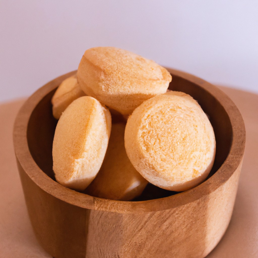 Receita De Doce Na Airfryer: Biscoitinho De Leite Condensado 1 Imagem de biscoitinhos dourados e crocantes feitos na Airfryer, com leite condensado escorrendo do centro. Estes biscoitinhos caseiros são fáceis de fazer e perfeitos para um lanche ou sobremesa rápida.