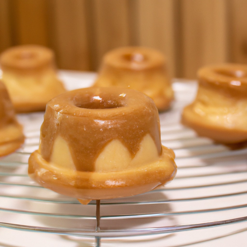 Imagem de um petit gateau com recheio de doce de leite, cozido em uma airfryer. O petit gateau está em um prato branco, com uma colher ao lado. O recheio de doce de leite é visível no centro do petit gateau.