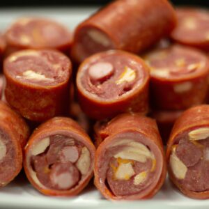 Rocambole de linguiça caseiro, suculento e crocante, preparado na Airfryer. A linguiça é moída e temperada, enrolada em uma massa folhada e assada até dourar. Perfeito para um lanche rápido ou uma refeição rápida e fácil.