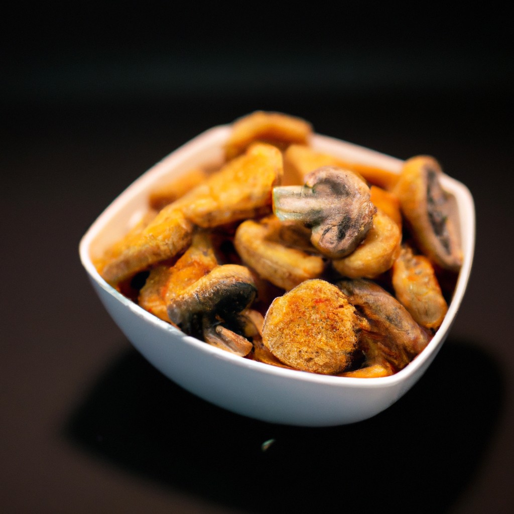 Cogumelos empanados crocantes e dourados preparados na Airfryer. Acompanhados de um molho cremoso, eles são um aperitivo ou lanche perfeito para qualquer ocasião.