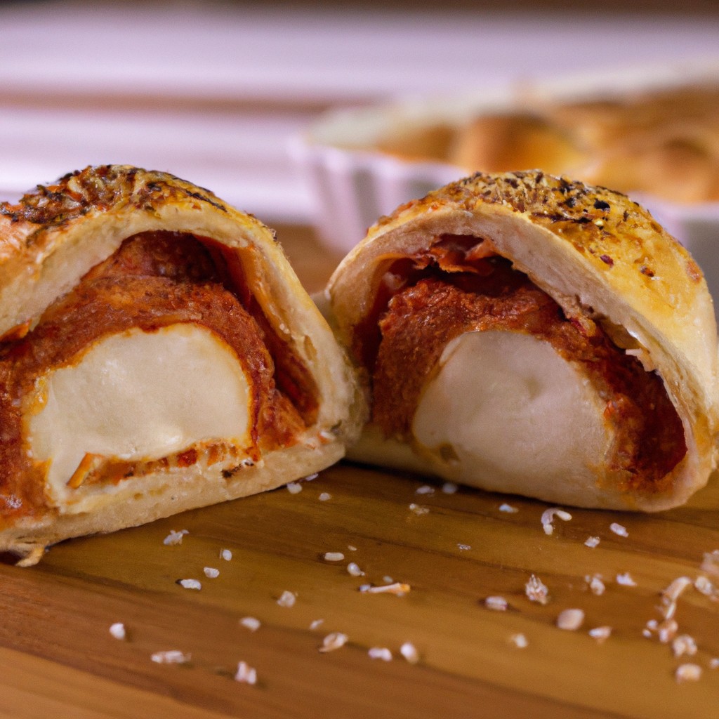 Imagem de uma torta de pizza crocante e dourada feita na Airfryer, com recheios coloridos como queijo derretido, pepperoni, pimentões e cebolas.