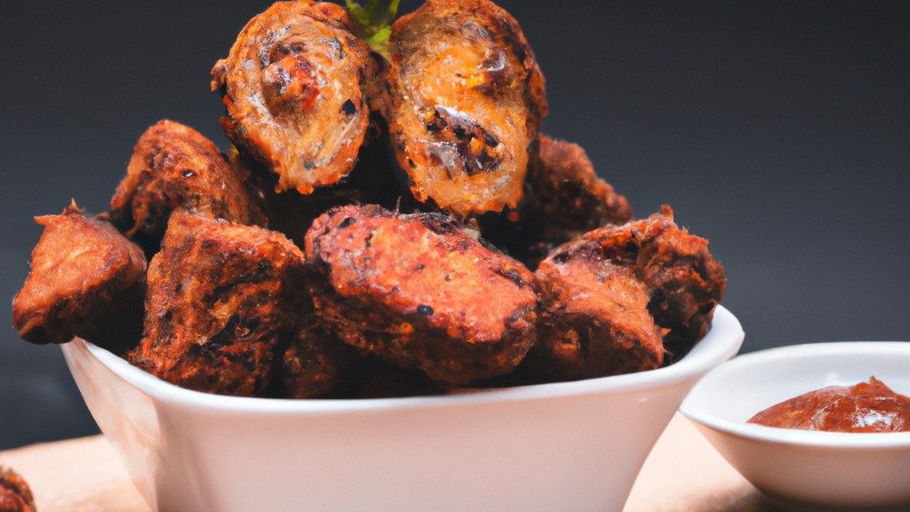 Receitas De Carne Na Airfryer 1 Imagem de uma airfryer com a parte superior removida, revelando uma cesta cheia de carne grelhada e temperada. A carne é suculenta e tenra, com um belo tom dourado.