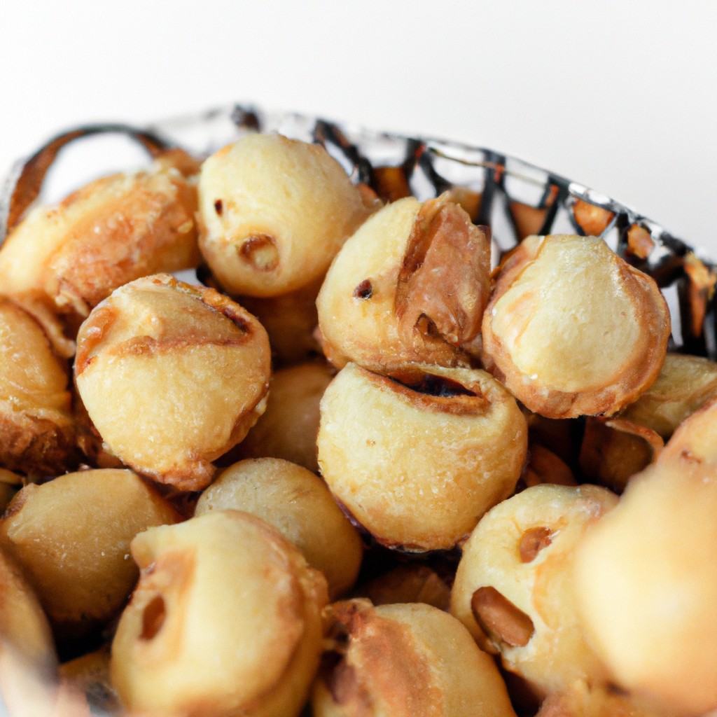 Imagem de Rondelis recém-fritos feitos na airfryer. Os Rondelis são dourados e crocantes, com recheio de queijo derretido escorrendo. Eles estão dispostos em um prato com um molho de tomate ao lado.