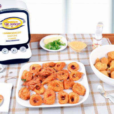 Imagem de uma tigela de salpicão de frango com cenoura, milho e ervilha, preparado na Airfryer. O prato é colorido e apetitoso, perfeito para uma celebração especial de Ano Novo.