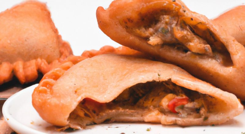 Imagem de uma sardinha empanada dourada e crocante, recém-saída da Airfryer. A sardinha é servida em um prato com rodelas de limão. O fundo da imagem mostra uma fritadeira Airfryer.