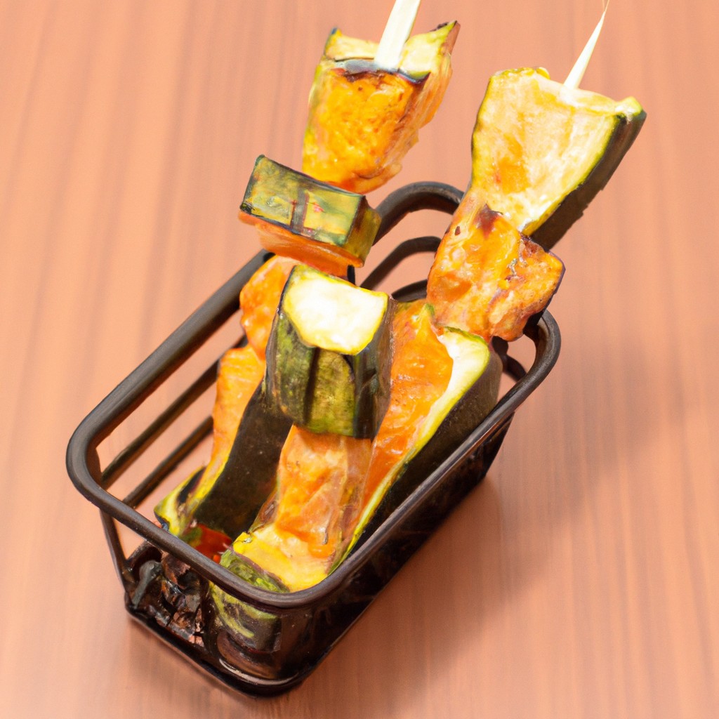 Imagem de palitos de abobrinha crocantes e dourados preparados na airfryer, servidos com um molho de sua preferência. Esses palitos são uma opção de aperitivo ou lanche saudável e deliciosa, perfeitos para dias quentes de verão.