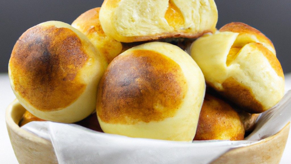 Imagem de bisnaguinhas douradas e crocantes preparadas na Airfryer, com texto sobreposto 