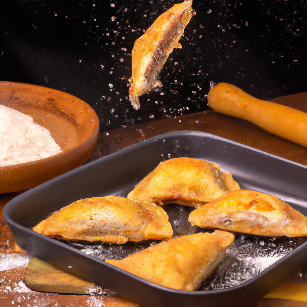 Tilápia Empanada Com Farinha De Aveia Na Airfryer 1 Uma tilápia inteira empanada com farinha de aveia, frita até ficar dourada em uma airfryer. O peixe é servido em um prato, guarnecido com rodelas de limão e ervas frescas.