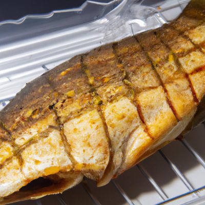 Filé de tilápia grelhado na air fryer, embrulhado em papel manteiga com ervas aromáticas e limão, criando um saboroso e saudável prato de peixe.