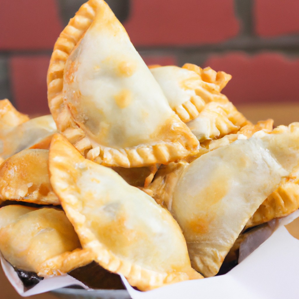 Imagem de tiras de massa de pastel crocantes e douradas dispostas em um prato. Elas foram preparadas na Airfryer, uma fritadeira sem óleo, tornando-as uma opção mais saudável do que as tradicionais tiras de pastel fritas.