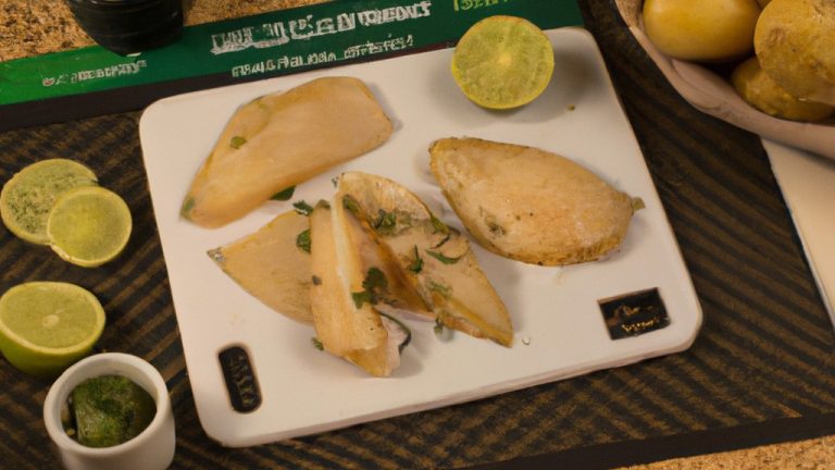 **Descrição do Alt:**

Uma imagem de um prato com bacalhau frito ao ar e batatas assadas na Airfryer. O bacalhau é dourado e crocante, enquanto as batatas são macias e fofas. A refeição é servida com um limão cortado e um raminho de salsa, adicionando um toque de frescor.