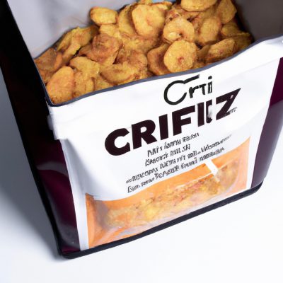 Imagem de chips de cará crocantes e dourados empilhados em uma tigela branca. Eles são feitos na airfryer, o que lhes confere uma textura crocante e um interior macio e fofo. Os chips são temperados com sal e pimenta e têm um tom dourado claro.