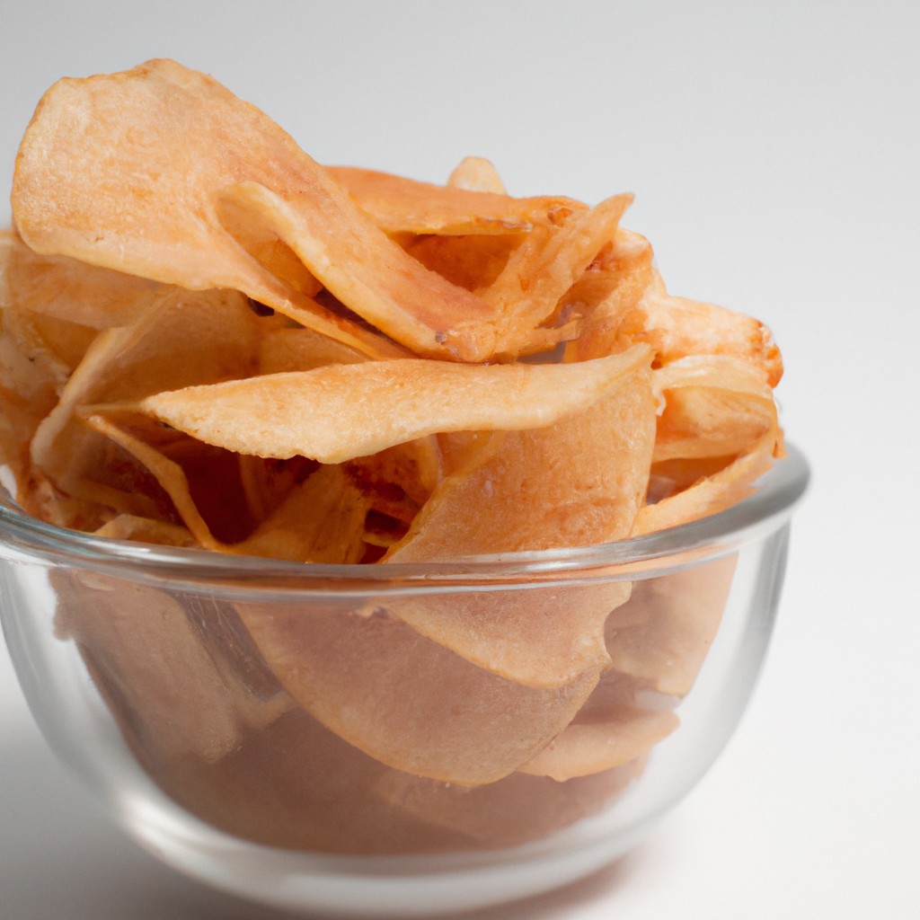 Chips De Parma / Presunto Cru Na Airfryer 1 Imagem de Chips De Parma / Presunto Cru Na Airfryer: Fitas finas e crocantes de presunto de Parma secas ao ar, preparadas na Airfryer para um lanche rápido e delicioso.