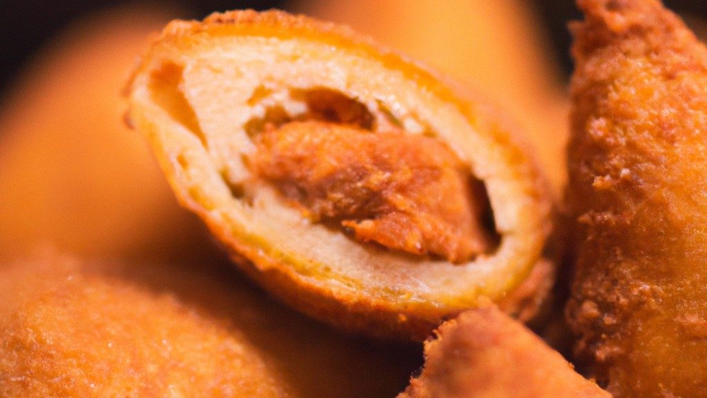 **Descrição do Alt da Imagem:**

Uma imagem de coxinhas da asa crocantes e douradas cozidas na Airfryer. Elas estão organizadas em um prato branco com um fundo azul. A imagem mostra o exterior crocante e o interior suculento das coxinhas da asa.