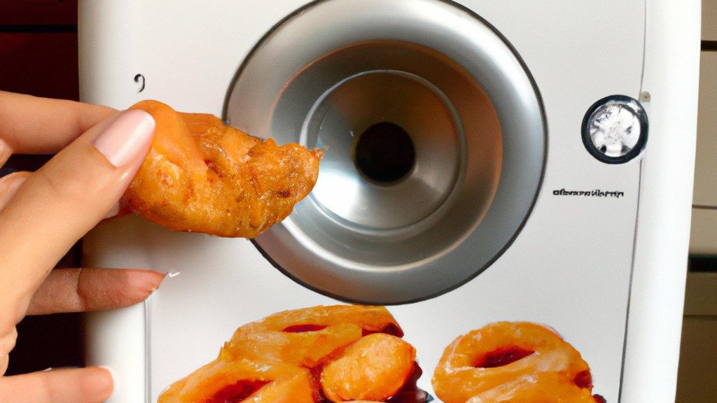 Uma imagem de uma fritadeira Airfryer falsa, com um selo vermelho de 