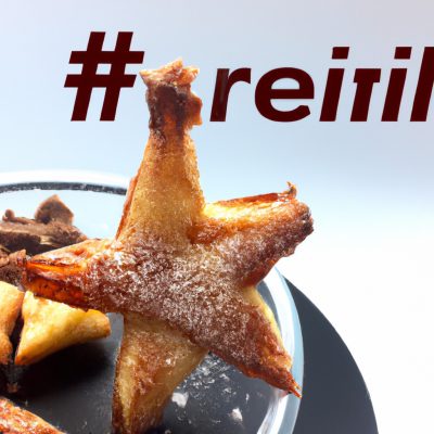 Uma estrela folhada de Nutella recém-assada, frita na airfryer, com uma crosta dourada e crocante e um centro quente e pegajoso de Nutella derretida.