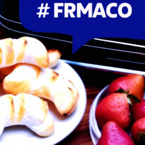 Imagem de um prato com merengue assado em formato de ninho, recheado com frutas frescas cortadas, como morangos, mirtilos e bananas. O merengue é levemente dourado e crocante, enquanto as frutas são coloridas e suculentas.