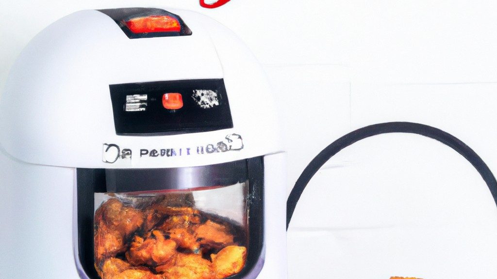 Mini Sonho Na Airfryer 1 Imagem de uma airfryer com um mini sonho dentro dela. O sonho é pequeno e redondo, com uma crosta dourada e um interior macio e fofo. A airfryer é preta e retangular, com uma cesta de metal dentro.