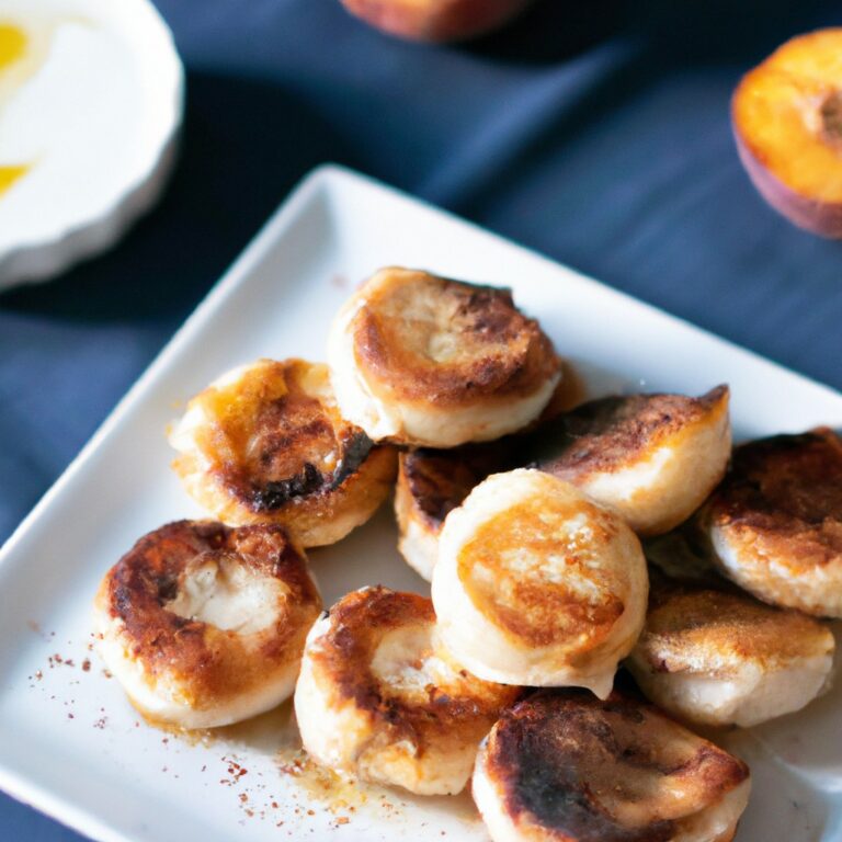 Pêssegos Assados Com Mel E Iogurte Grego Na Airfryer