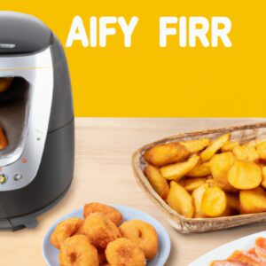 Alt: Uma imagem de uma airfryer comparativa, mostrando diferentes modelos e suas características principais, como capacidade, potência, funções e preço.