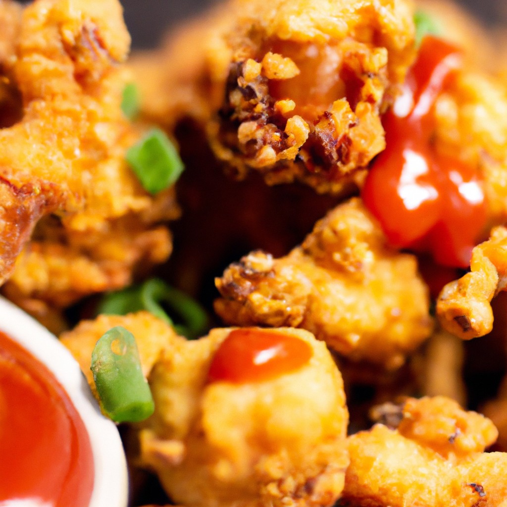Receita De Asinha De Frango Na Airfryer 1 Uma foto de asinhas de frango crocantes e douradas cozidas em uma Airfryer. Elas estão dispostas em uma cesta de arame e cobertas com um molho picante.
