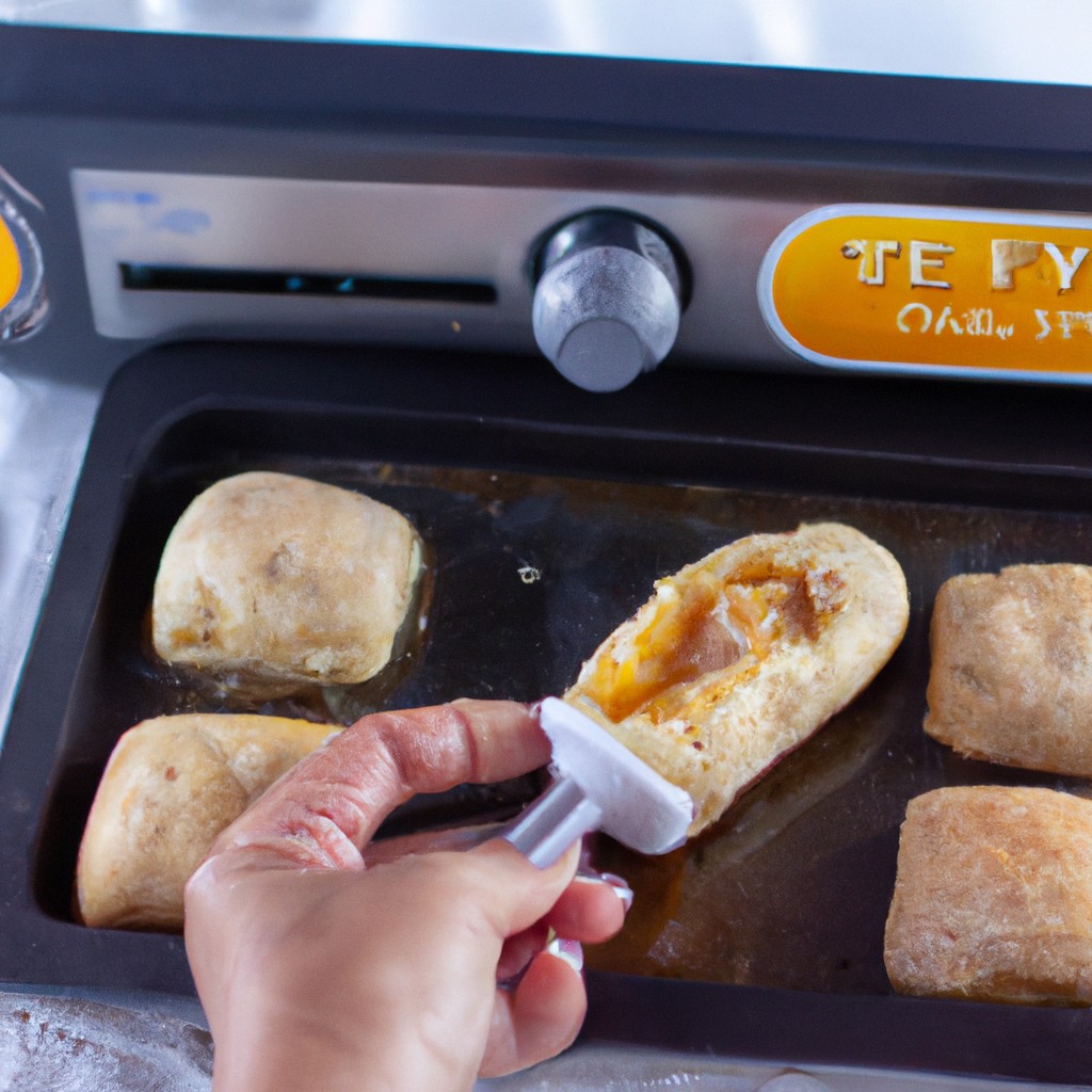 Receita De Pão Com Ovo Na Airfryer 1 Foto de cima de uma cesta da Airfryer contendo 12 pãezinhos dourados e crocantes. Os pães são polvilhados com sementes de gergelim e têm uma textura macia e fofa por dentro.